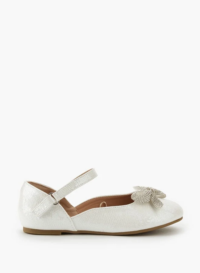 Celeste Girls Embellished Bow Ballerina Shoes Ramadan Collection